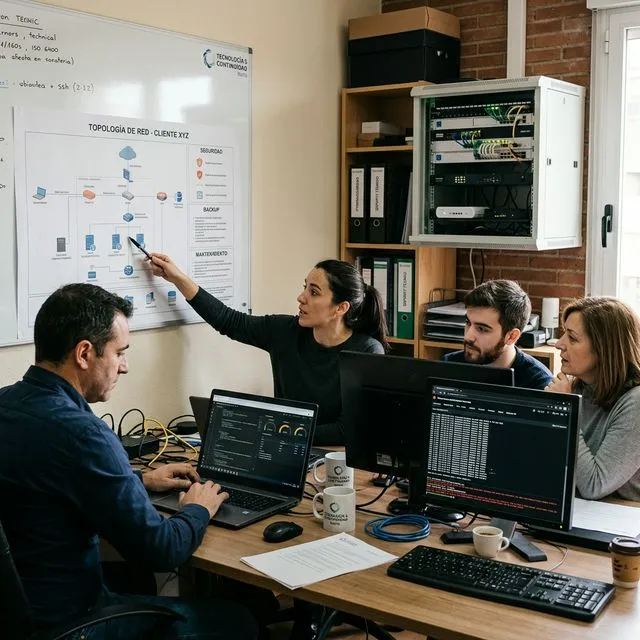 Equipo técnico de NetGoos trabajando